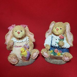 VTG Ks Collection Easter Bunny Rabbits Egg Chick Basket Roses